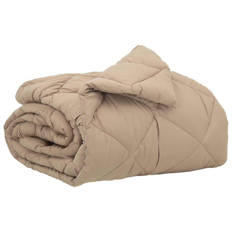 Afbeelding laden in galerijviewer, Vidaxl vol jaar dekbed taupe 220 x 155 cm microfiber