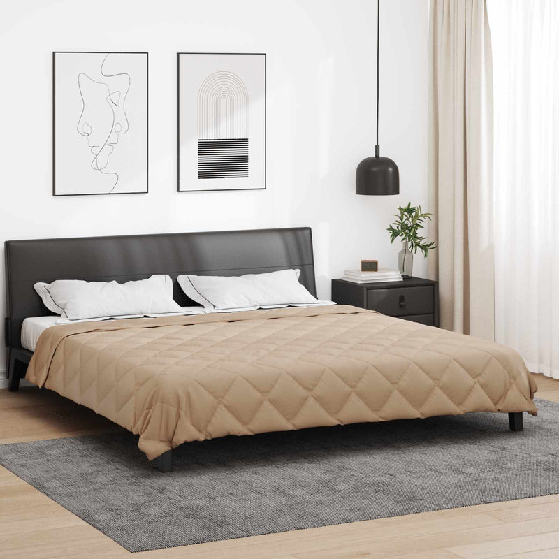 Afbeelding laden in galerijviewer, Vidaxl vol jaar dekbed taupe 220 x 240 cm microfiber