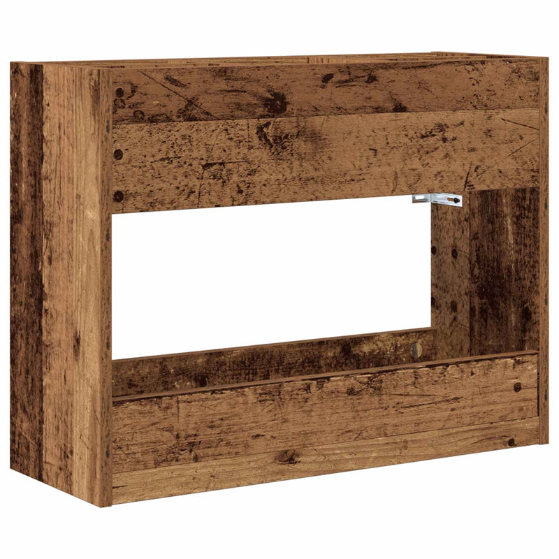Afbeelding laden in galerijviewer, Vidaxl paraplu standaard oudhout 65 x 24 x 50 cm bewerkt hout
