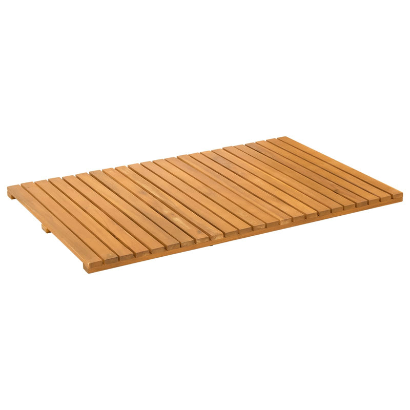 Afbeelding laden in galerijviewer, Vidaxl badmat effen bruin 80 x 50 cm hout
