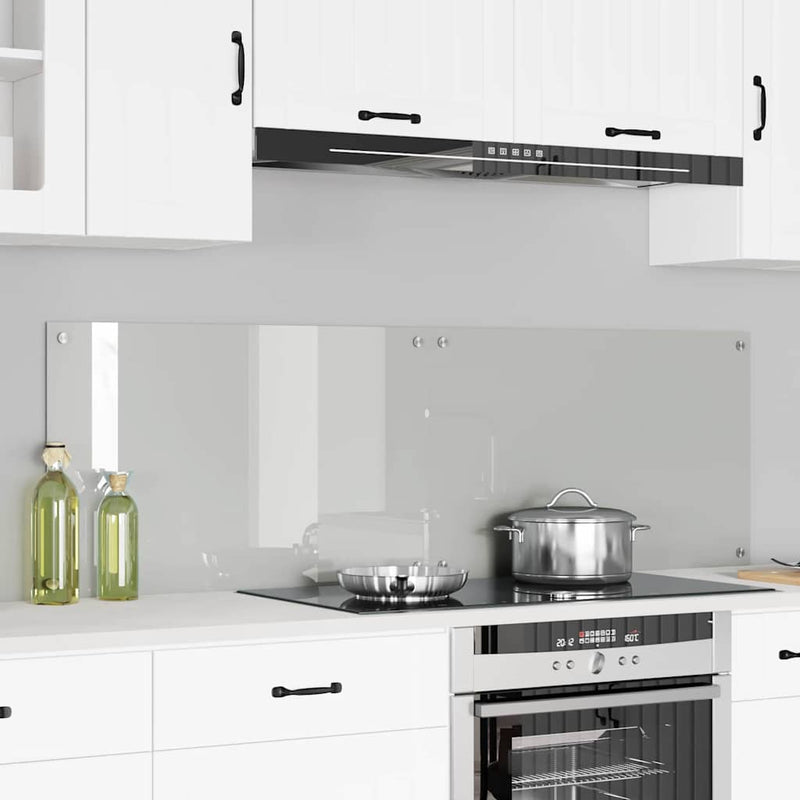 Afbeelding laden in galerijviewer, Vidaxl keuken achterwand 2 pcs doorzichtig 80 x 50 cm gehard glas