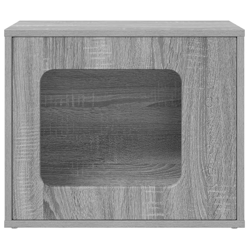 Afbeelding laden in galerijviewer, Vidaxl kattenhuis grijs sonoma 51 x 30 x 42,5 cm bewerkt hout
