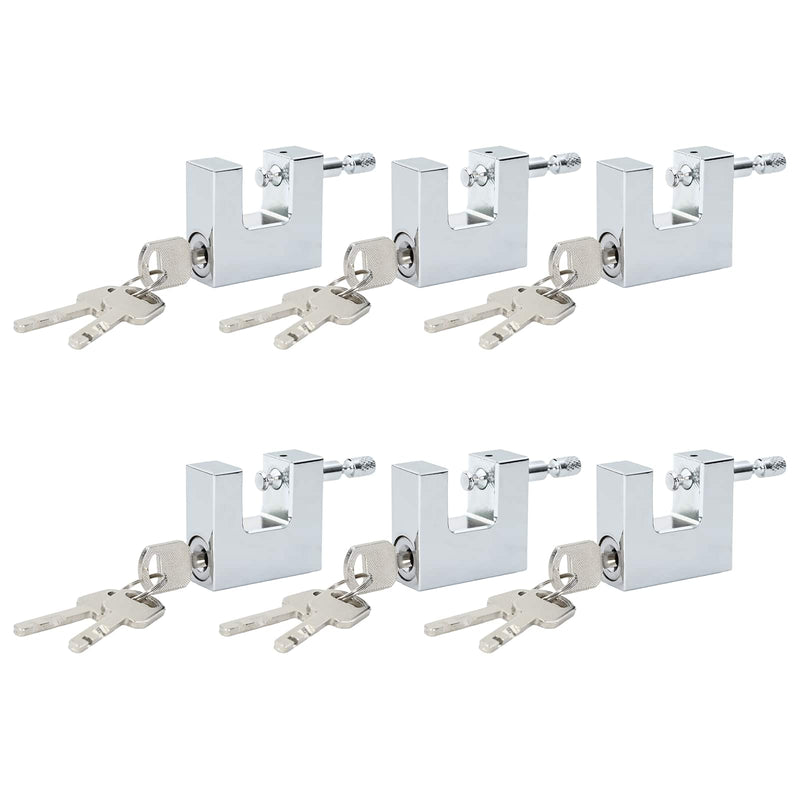 Afbeelding laden in galerijviewer, Vidaxl hangslot 6 pcs zilver 4,2 x 1,9 x 4 cm ijzer