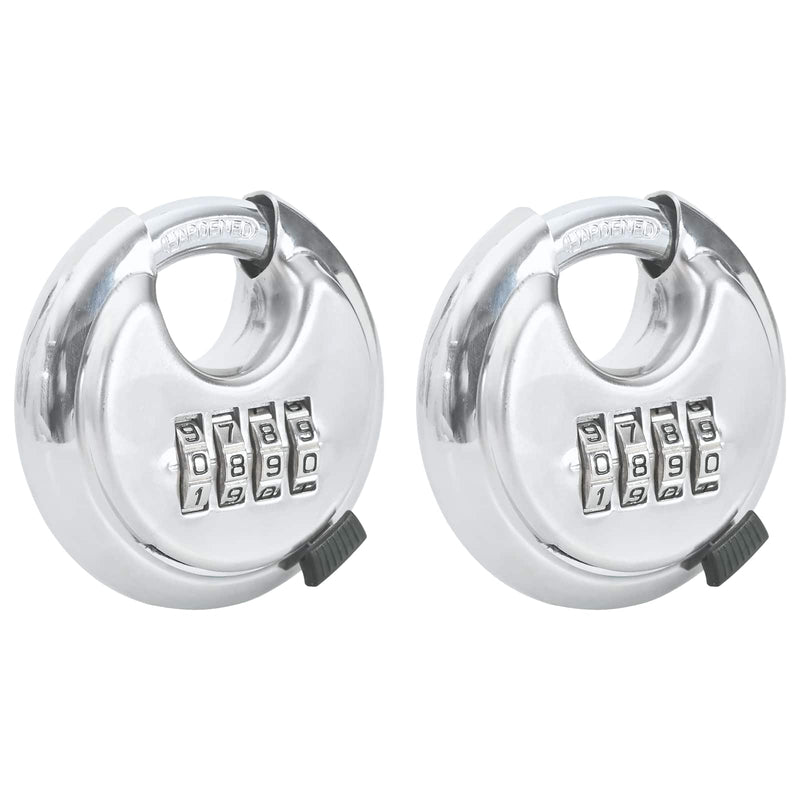 Afbeelding laden in galerijviewer, Vidaxl discusloten met sleutels 2 pcs zilver 7 x 2,3 x 7 cm