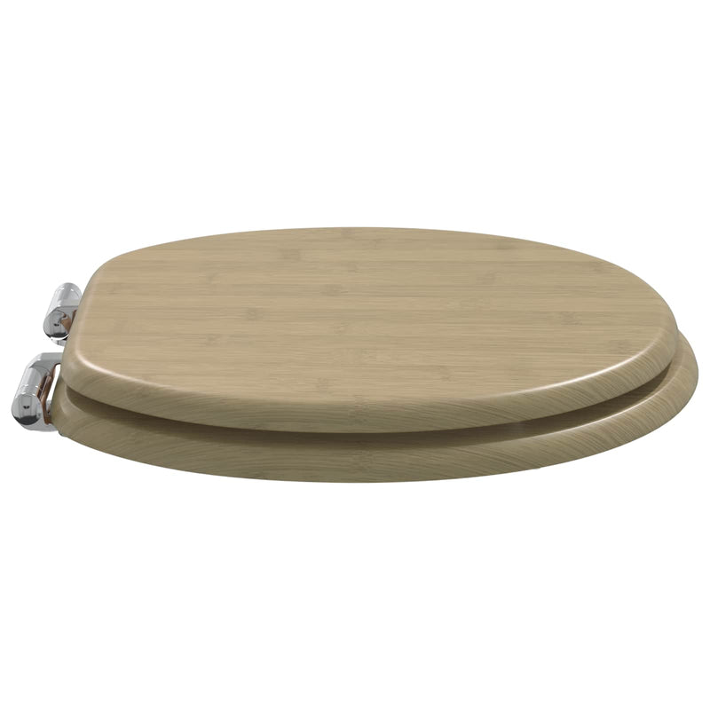 Afbeelding laden in galerijviewer, Vidaxl zachte sluit toiletbril lichte bamboekleur 44 x 38 cm mdf-plaat