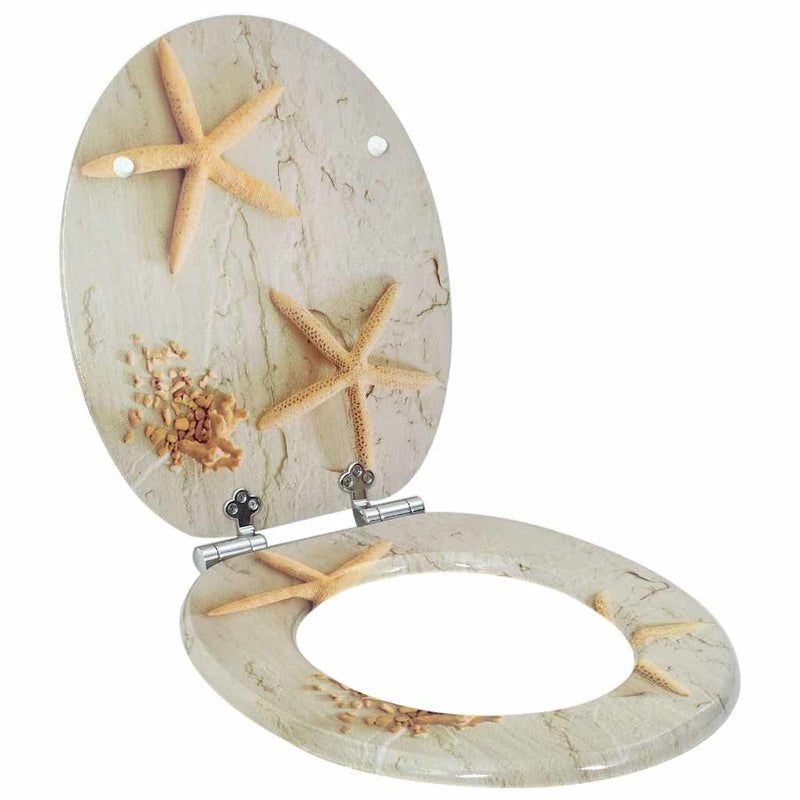 Afbeelding laden in galerijviewer, Vidaxl zachte sluit toiletbril geel en wit 44 x 38 cm mdf-plaat