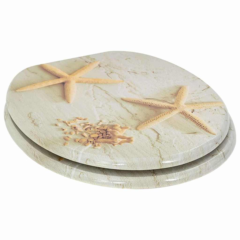 Afbeelding laden in galerijviewer, Vidaxl zachte sluit toiletbril geel en wit 44 x 38 cm mdf-plaat
