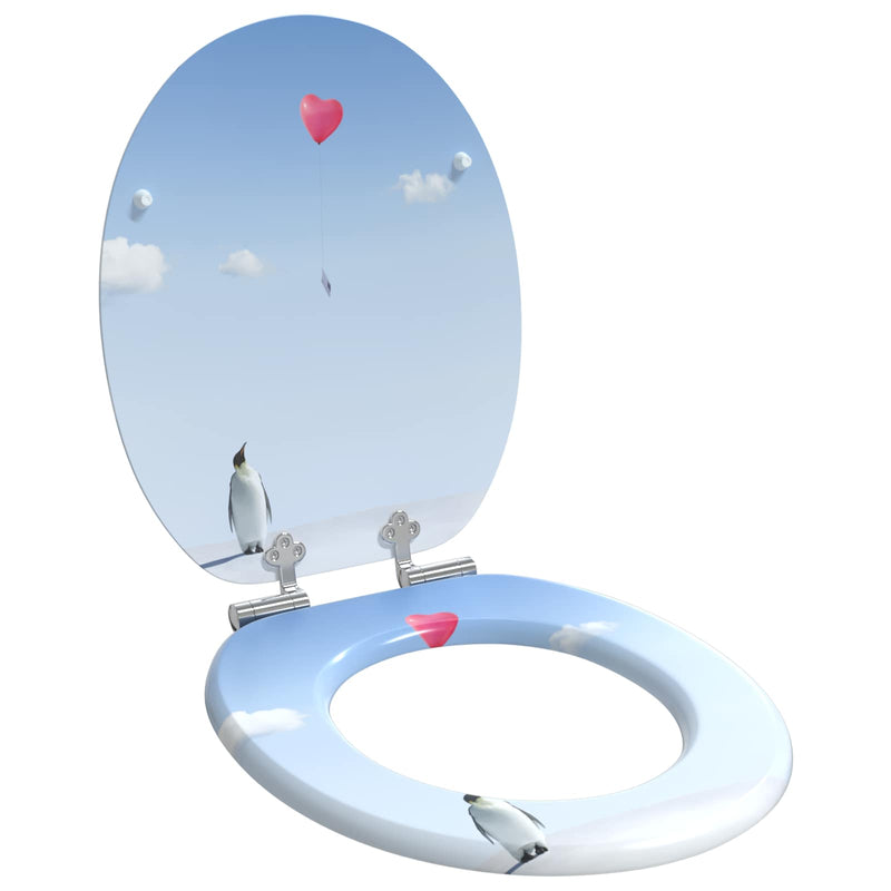 Afbeelding laden in galerijviewer, Vidaxl zachte sluit toiletbril blauw 44 x 38 cm mdf-plaat