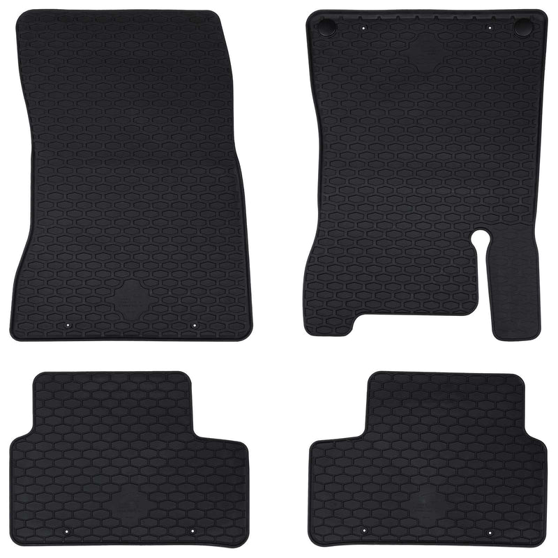 Afbeelding laden in galerijviewer, Vidaxl autobodemmat 4 pcs zwart rubber