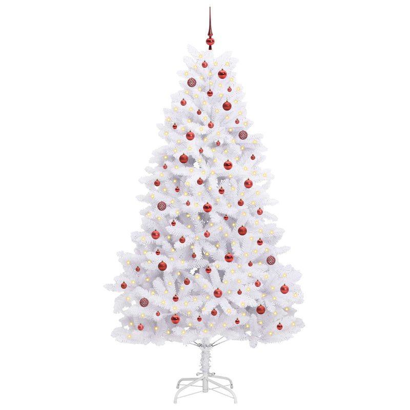 Afbeelding laden in galerijviewer, Vidaxl kunstmatige inklapbare kerstboom wit 240 cm pvc en staal