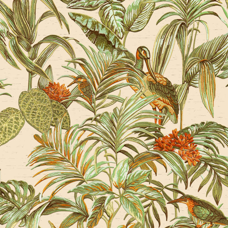 Afbeelding laden in galerijviewer, Dutch wallcoverings behang bird-of-paradise groen