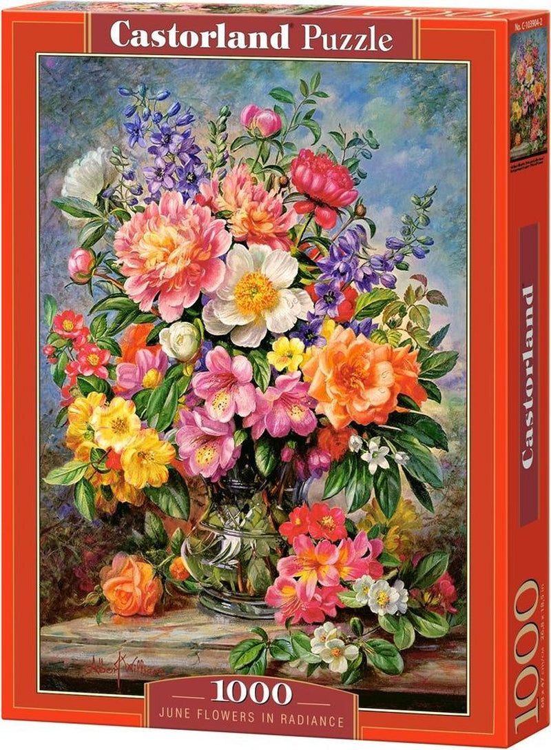 Afbeelding laden in galerijviewer, Castorland legpuzzel june flowers in radiance, 1000st.