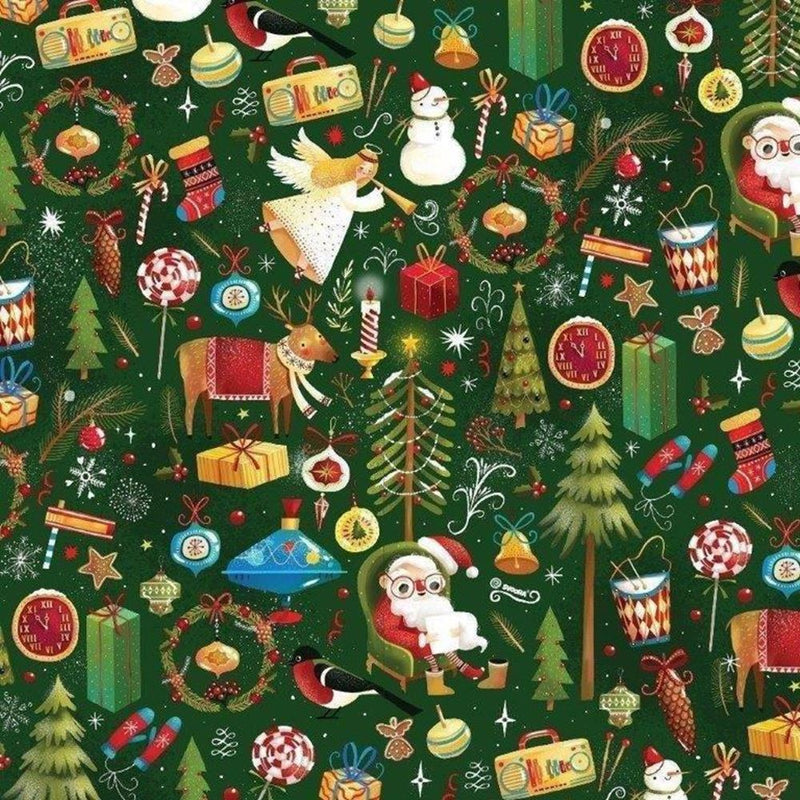 Afbeelding laden in galerijviewer, Rol inpakpapier kerst. 0,70x200 met