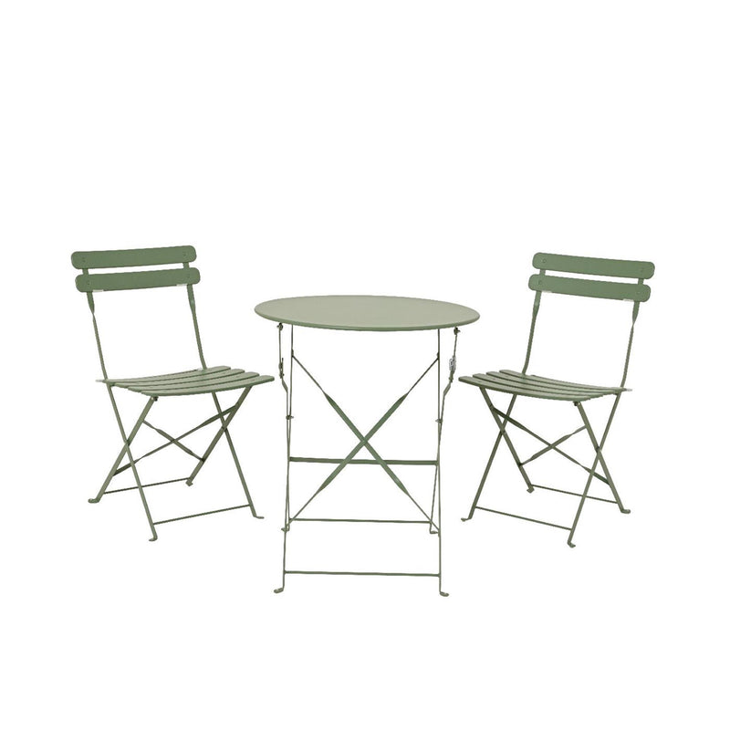 Afbeelding laden in galerijviewer, Decoris bistroset helsingborg staal outdoor groen ø60xh71cm