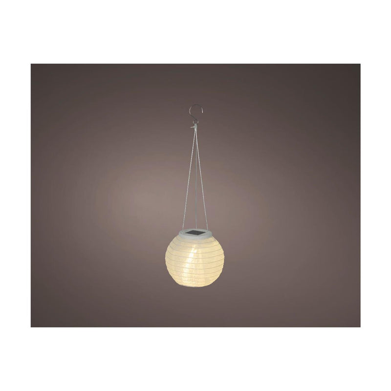 Afbeelding laden in galerijviewer, Lumineo solar lantaarn wit nylon ã˜15xh10cm