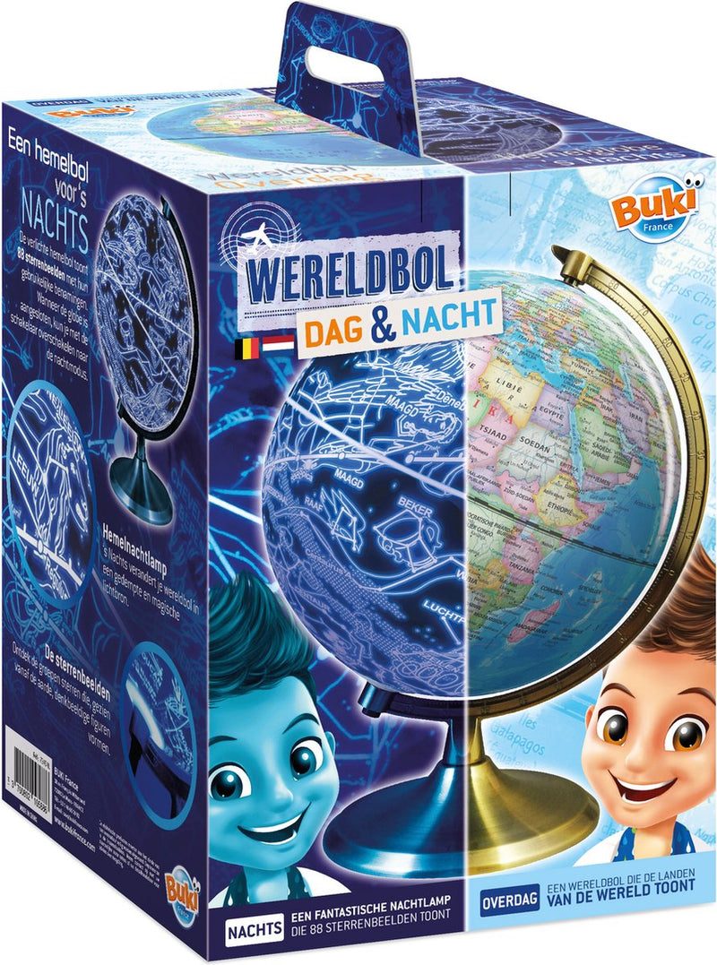 Afbeelding laden in galerijviewer, Buki france wereldbol dag en nacht met licht