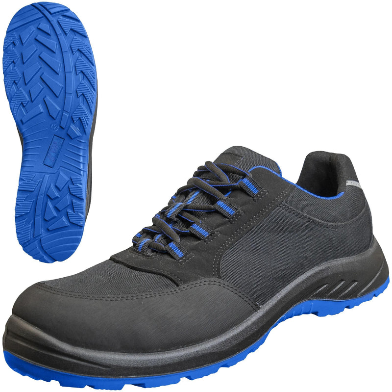Afbeelding laden in galerijviewer, Nitras safety halbschuh solid step safety shoes gr. 45 solid step mid blue