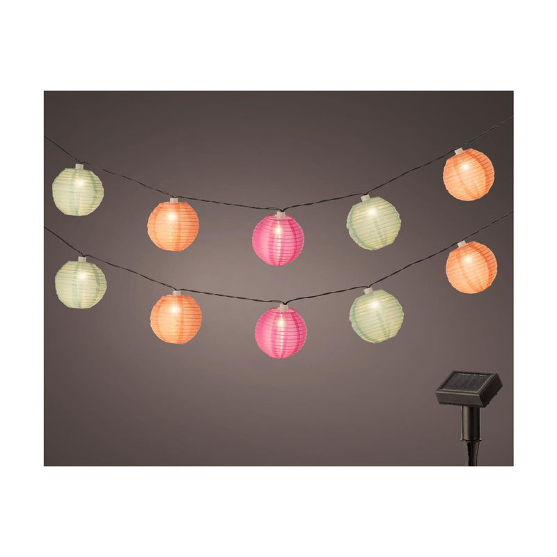 Afbeelding laden in galerijviewer, Lumineo solar lampionnen multi ø7,5xl450cm