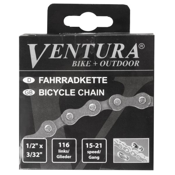 Afbeelding laden in galerijviewer, Ventura ketting 6 7 speed 1 2 x 3 32 116 schakels - inclusief sluitschakel