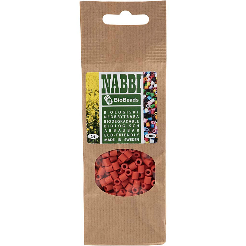Afbeelding laden in galerijviewer, Https: www.cchobby.nl biobeads-van-nabbi-afm-5x5-mm-gatgrootte-2-5-mm-medium-lichtrood-1000-stuk-1-doos