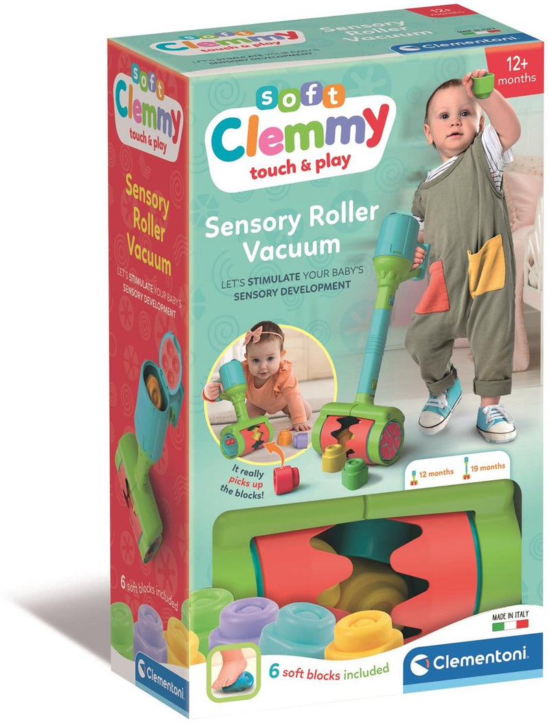 Afbeelding laden in galerijviewer, Clementoni soft clemmy stofzuiger met 6 blokken