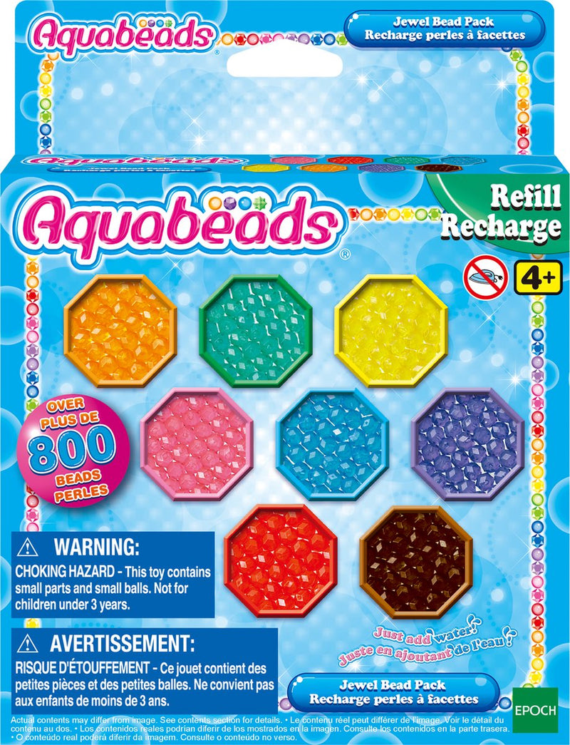 Afbeelding laden in galerijviewer, Aquabeads navulling juweelparelpakket - 800 juweel parels in 8 kleuren