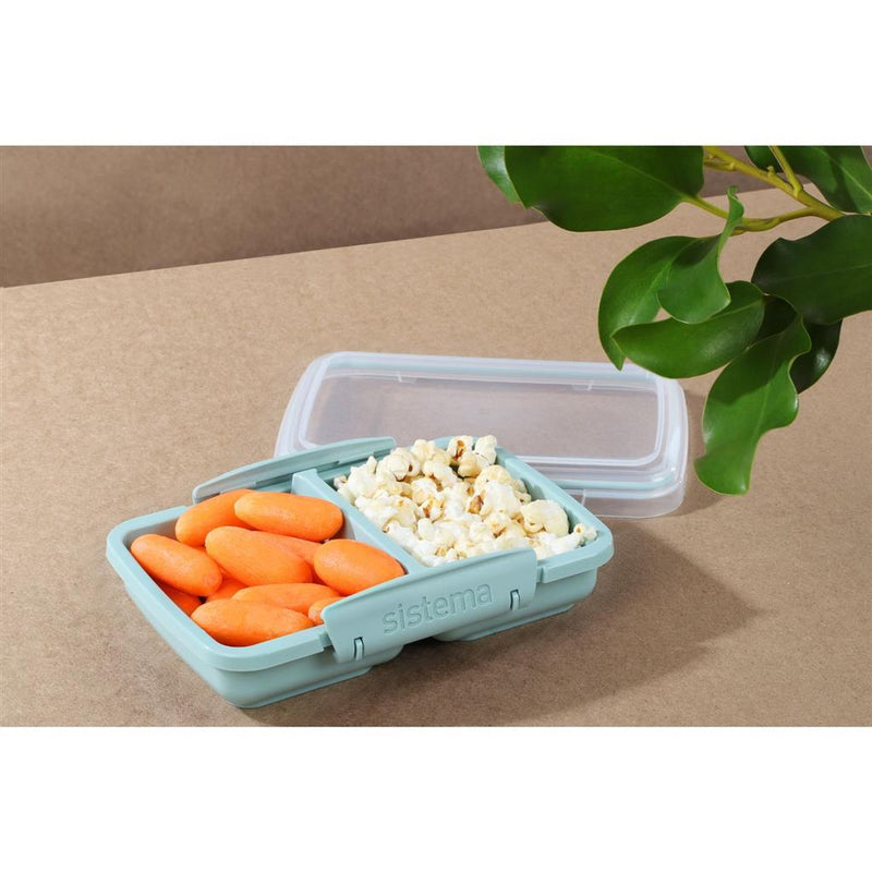 Afbeelding laden in galerijviewer, Sistema snack meeneem doos 2 vakken 350 ml assorti blauw lichtblauw