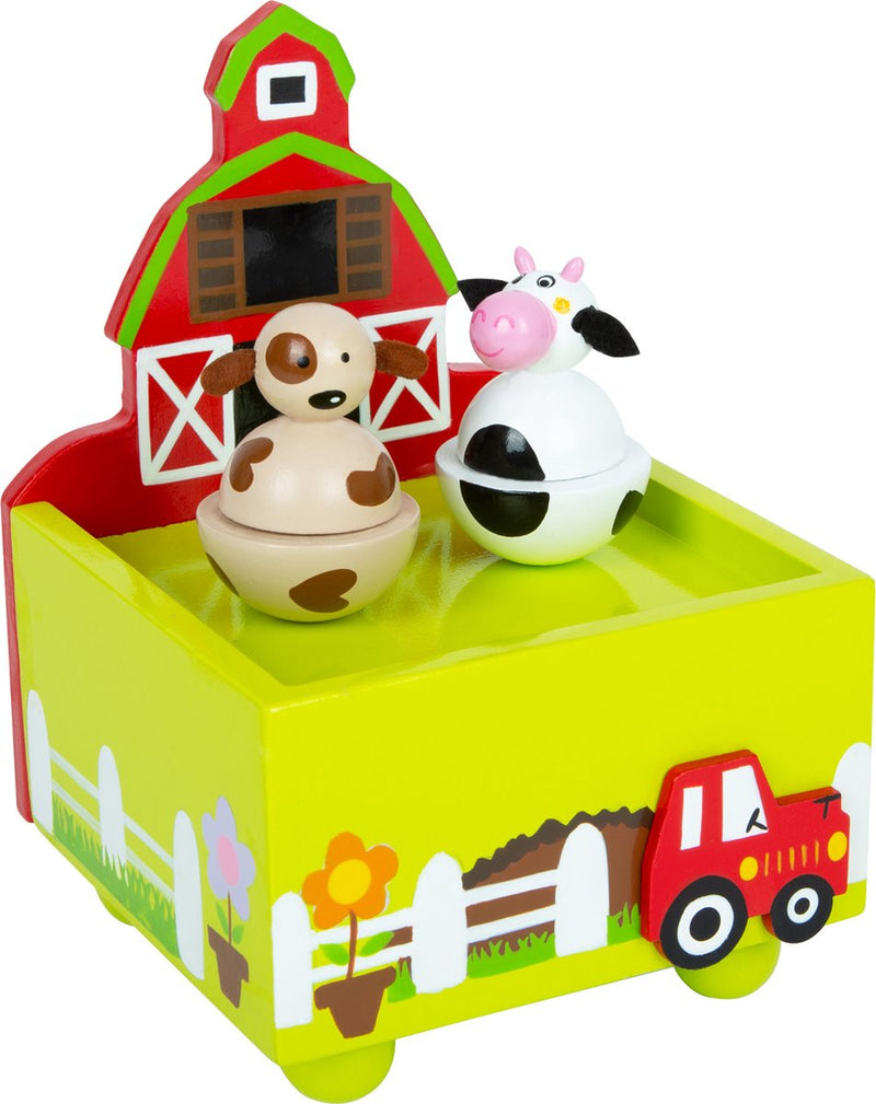 Afbeelding laden in galerijviewer, Small foot - houten muziekdoos boerderij