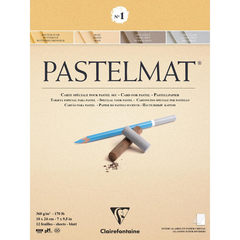 Afbeelding laden in galerijviewer, Clairefontaine • pastelmat papier nr1 360g 18x24 cm assorti 12x