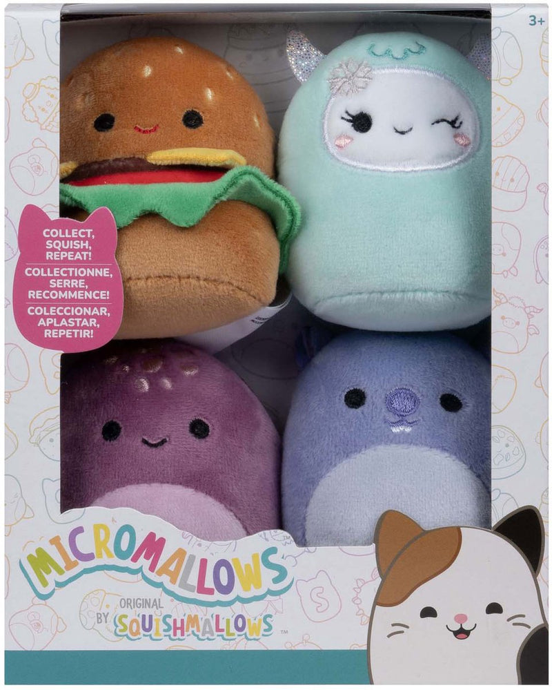 Afbeelding laden in galerijviewer, Squishmallows knuffel pluche micromallows - carl, yollie, javari, tudor, 4-pack
