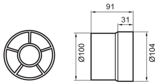 Afbeelding laden in galerijviewer, Buisventilator 100 mm basic wit