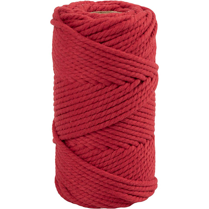 Afbeelding laden in galerijviewer, Https: www.cchobby.nl macrame-koord-l-55-m-d-4-mm-rood-330-gr-1-rol