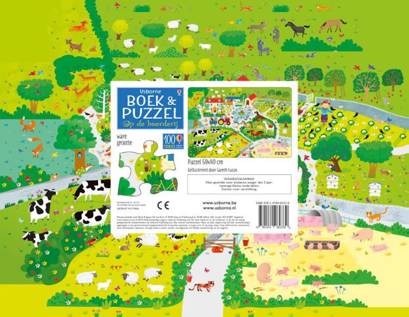 Afbeelding laden in galerijviewer, Usborne op de boerderij boek puzzel