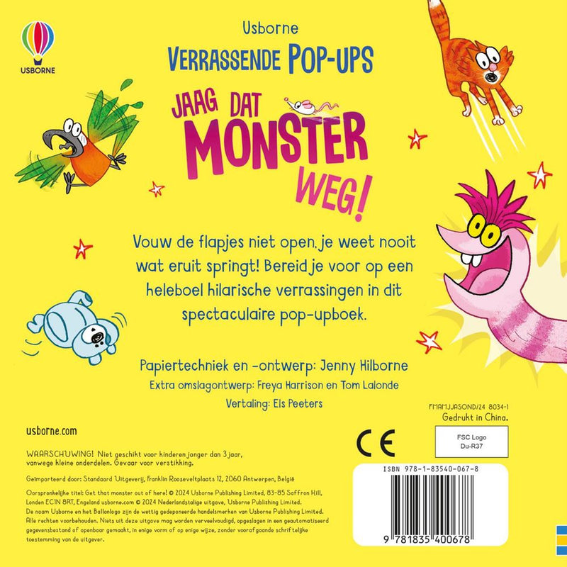Afbeelding laden in galerijviewer, Jaag dat monster weg! pop-upboek. 3+