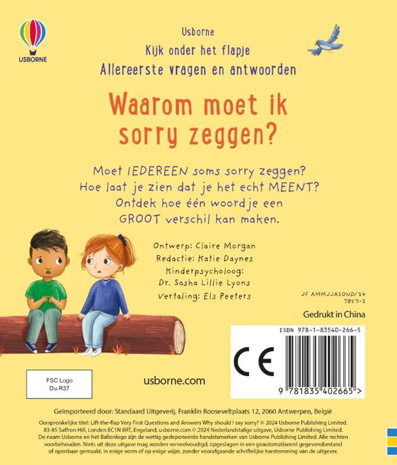 Afbeelding laden in galerijviewer, Waarom moet ik sorry zeggen? 3+
