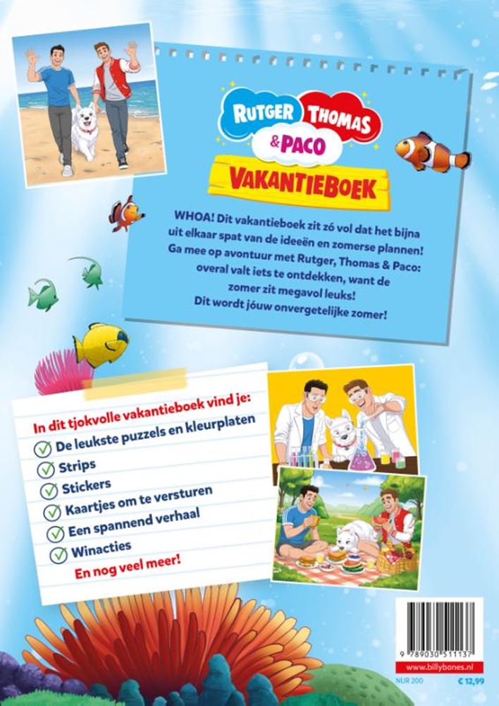 Afbeelding laden in galerijviewer, Het vakantieboek van rutger, thomas en p