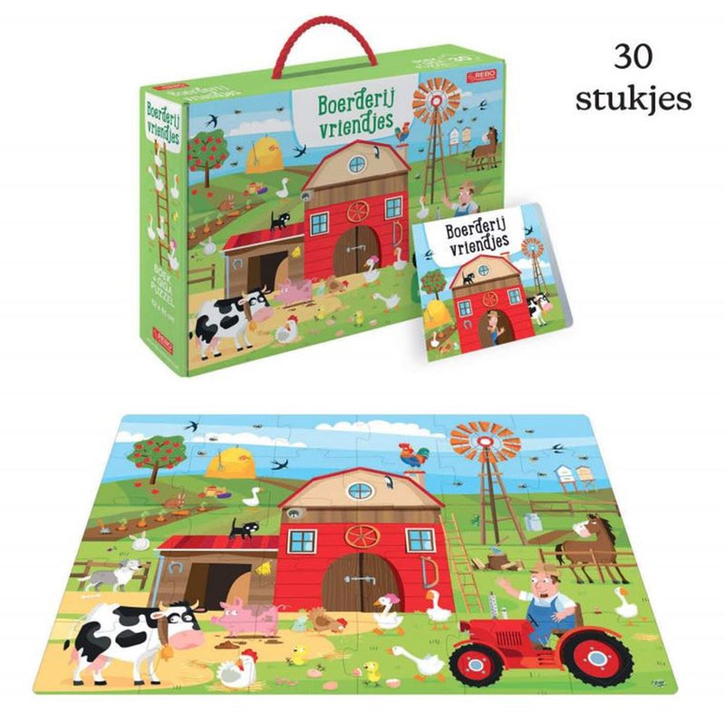 Afbeelding laden in galerijviewer, Rebo publishers boerderijvriendjes giga puzzel en boek.