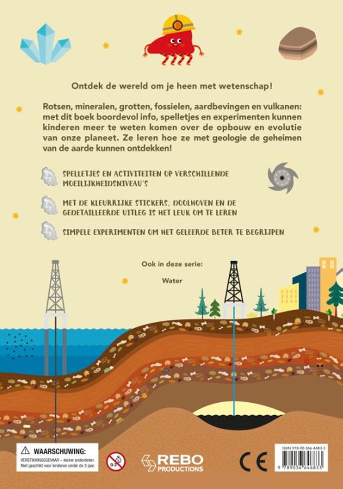 Afbeelding laden in galerijviewer, Rebo publishers geologie - gek op wetenschap met 100+ stickers