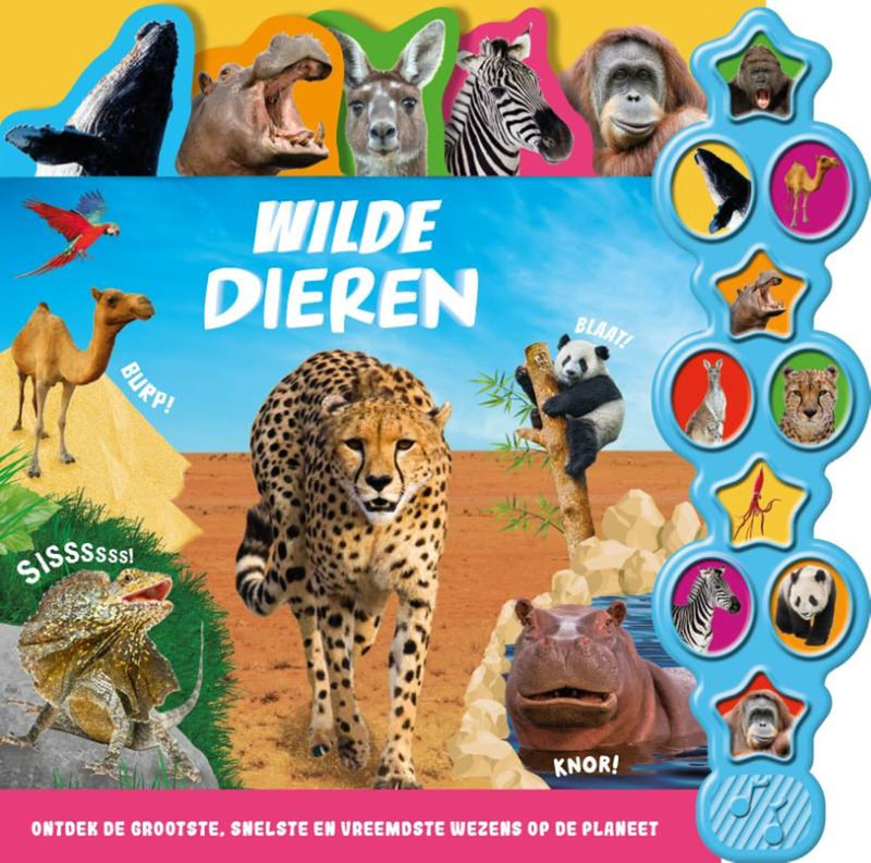 Afbeelding laden in galerijviewer, Wilde dieren - 10-geluidenboek 3+