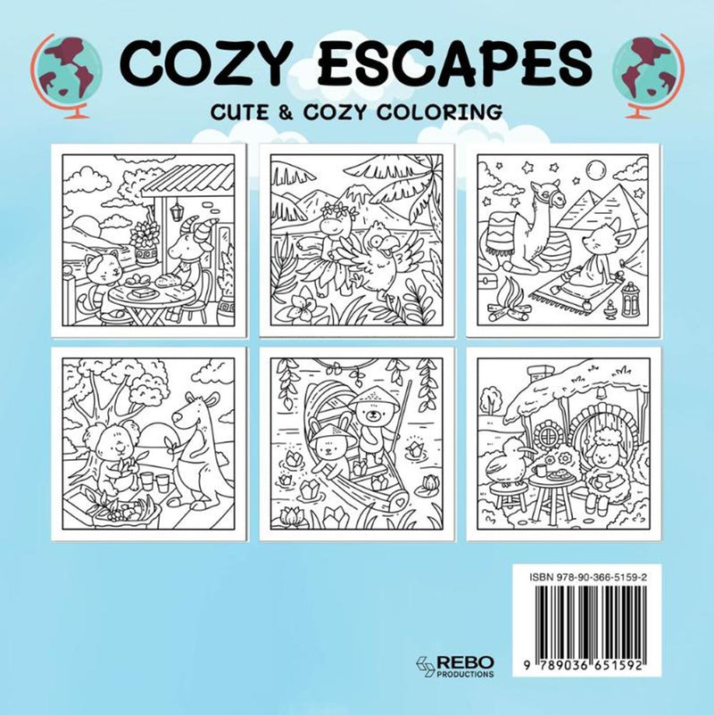 Afbeelding laden in galerijviewer, Rebo cozy escapes - cute cozy coloring. 6+