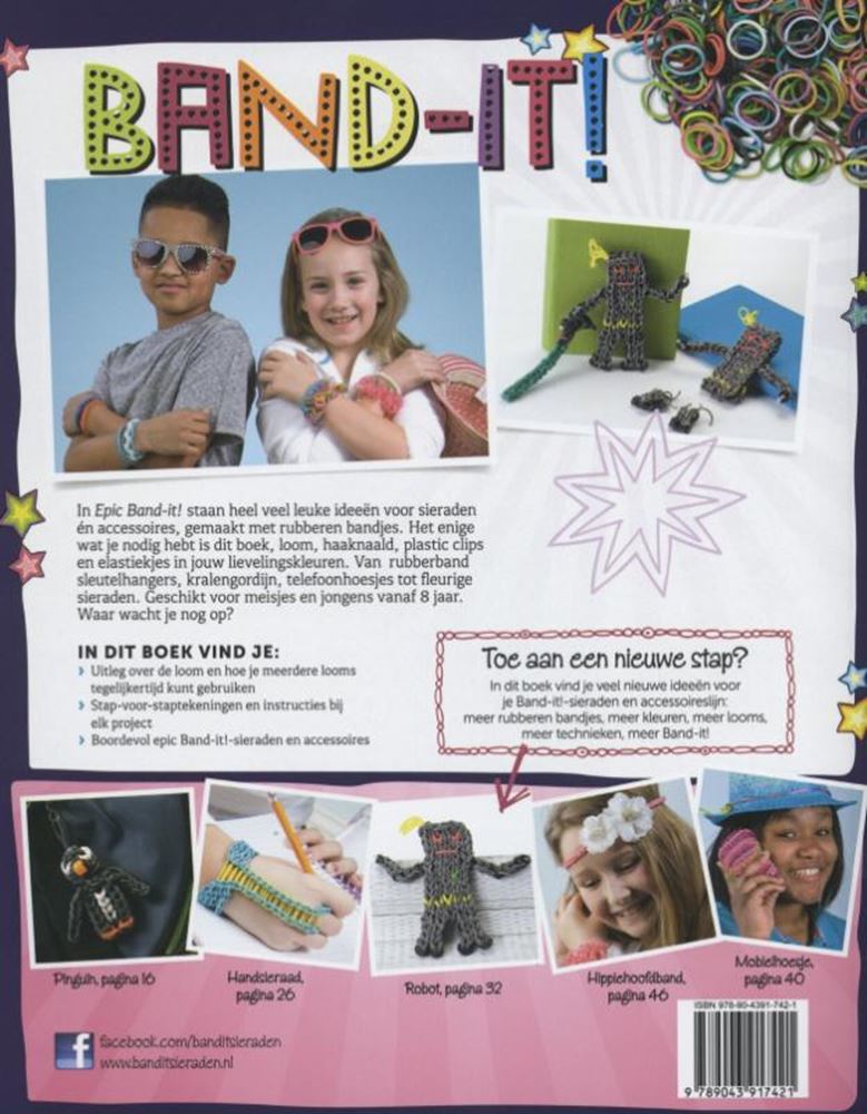 Afbeelding laden in galerijviewer, Band-it hooked on rubberbandsieraden. 8+