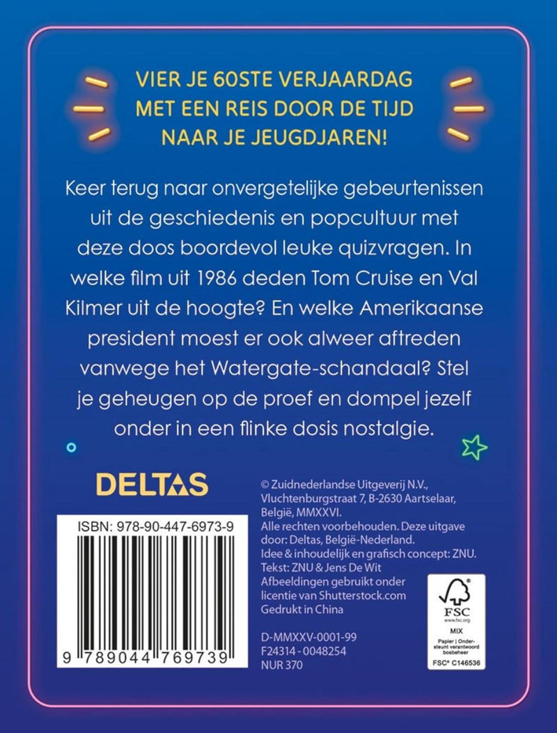 Afbeelding laden in galerijviewer, Deltas hoera 60 jaar! quiz