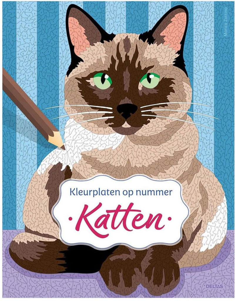 Afbeelding laden in galerijviewer, Deltas katten - kleurplaten op nummer