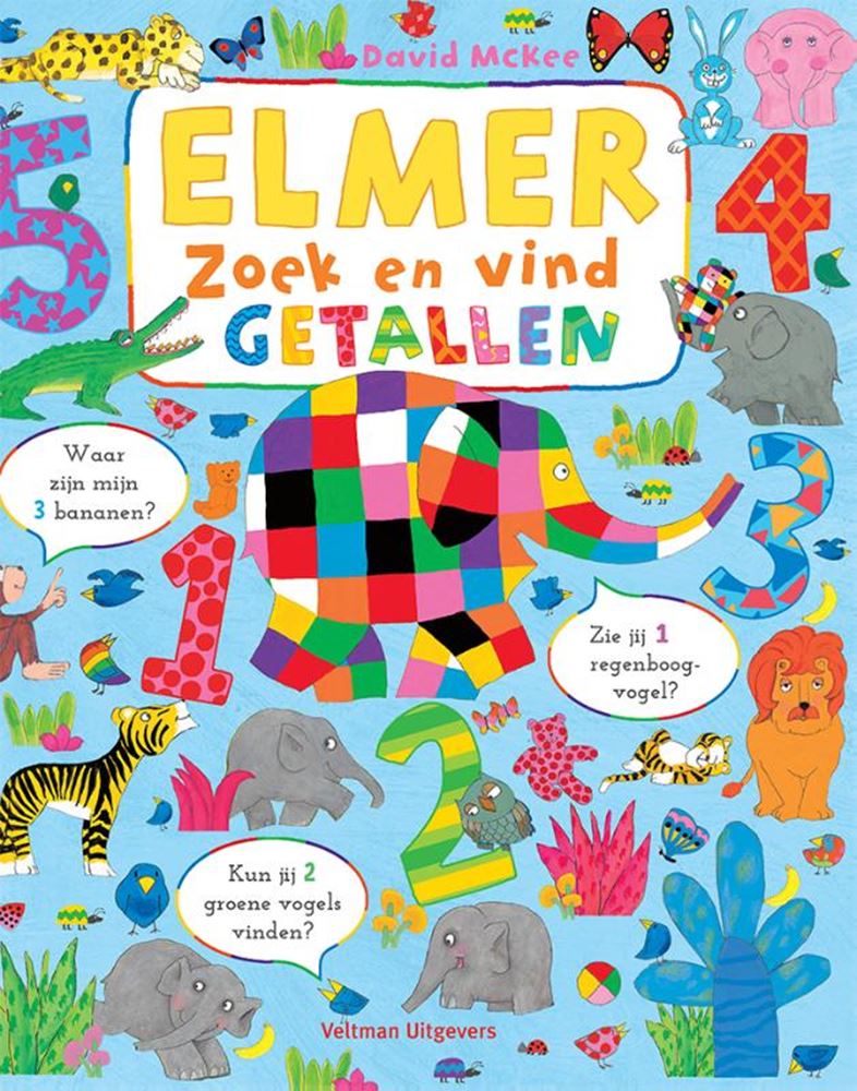 Afbeelding laden in galerijviewer, Elmer zoek en vind - getallen 2+