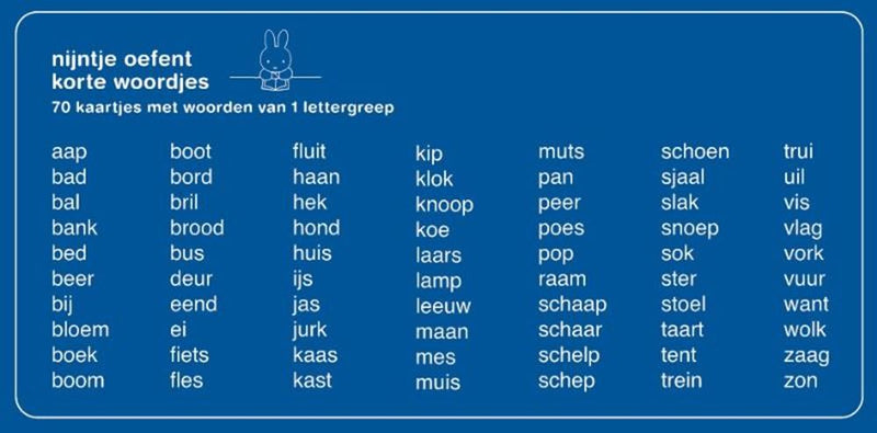 Afbeelding laden in galerijviewer, Centraal boekhuis oefenkaartjes nijntje oefent korte woordjes