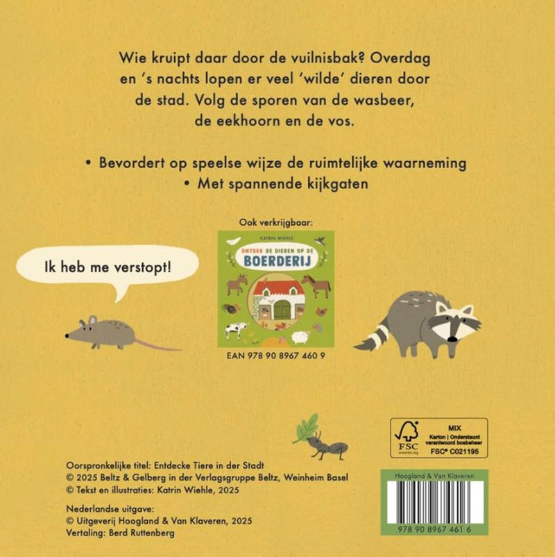 Afbeelding laden in galerijviewer, Kartonboek: dieren in de stad 3+