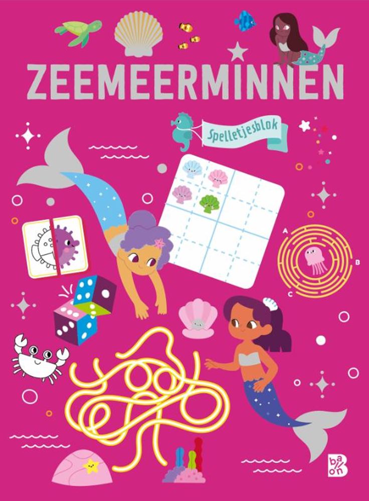 Afbeelding laden in galerijviewer, Zeemeerminnen: spelletjesblok 4+