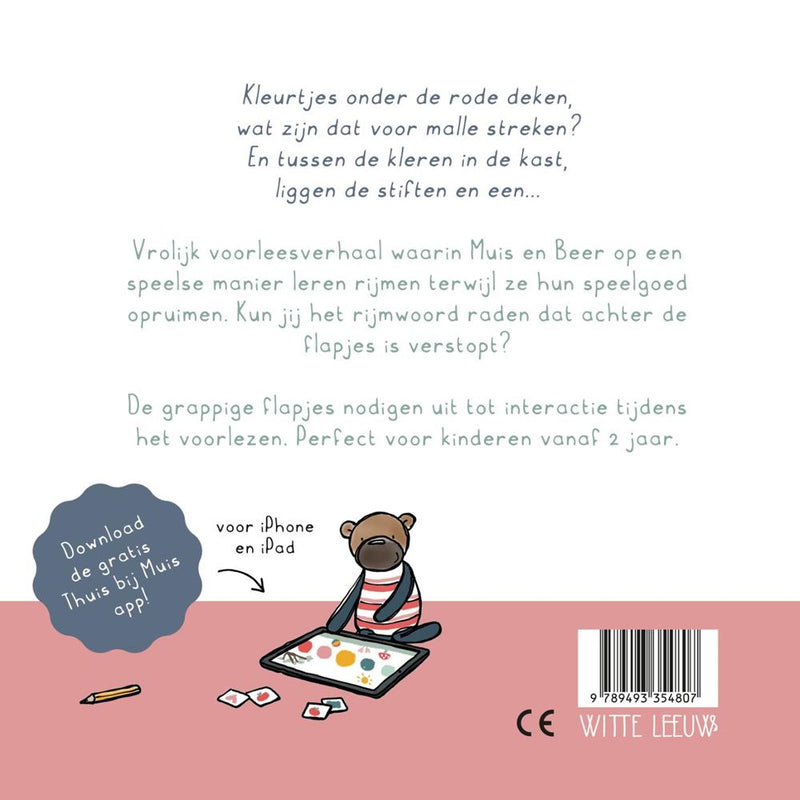 Afbeelding laden in galerijviewer, Kartonboek: zoek en rijm met muis 2+