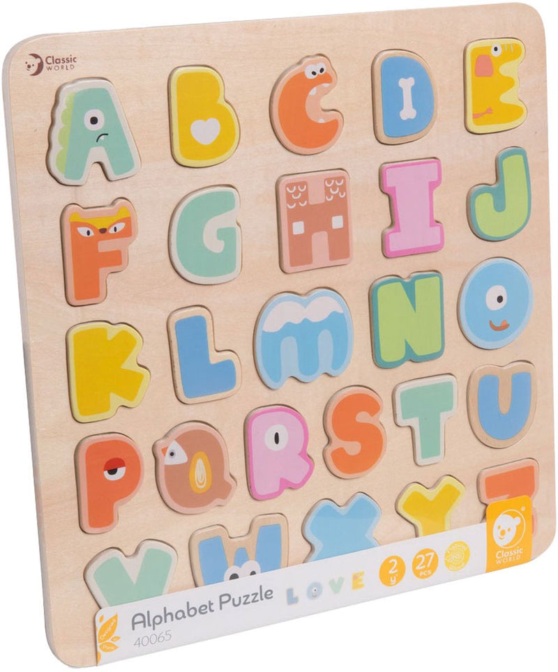 Afbeelding laden in galerijviewer, Classic world houten alfabet puzzel, 27dlg.