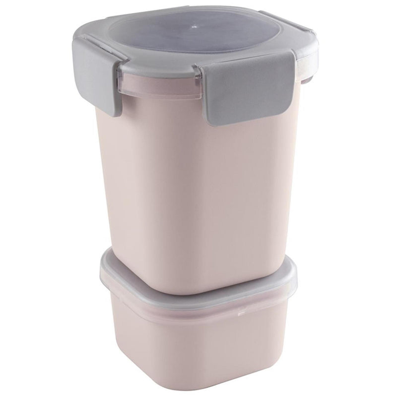 Afbeelding laden in galerijviewer, Sunware sigma home food to go lunch beker roze lichtgrijs 11,5 x 11,5 x 18,5 cm